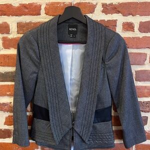 XOXO Charcoal Blazer with Black Accents